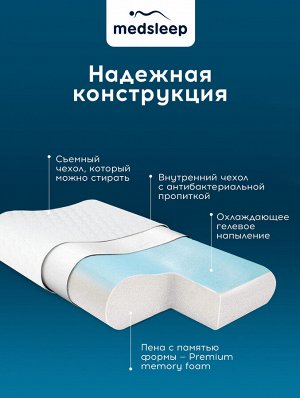 Анатомическая подушка Мемори эрго кул (39х58х10-12)