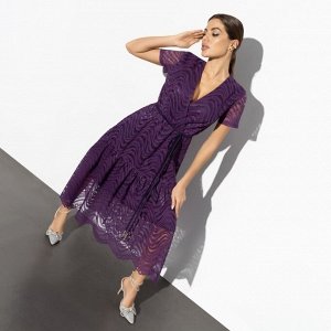 Платье Роскошь в деталях (violet, с поясом)