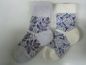 Шерстяные носки машинной вязки