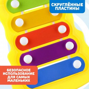 Металлофон фигурный «Синий трактор», МИКС