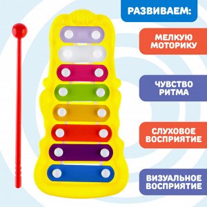 Металлофон фигурный «Синий трактор», МИКС