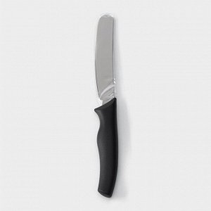 Нож для масла Доляна «Грайм», лезвие 7,5 см, цвет чёрный