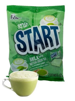 Конфета мягкая Boonprasert "Start" Milk&Matcha со вкусом зеленого чая и молока, м/у 140г, 1/50