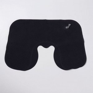 Подушка надувная для шеи, дорожная, 42x26.5 см, синяя