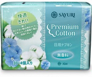 Саури Ежедневные гигиенические прокладки, Sayuri Premium Cotton, 15 см, 34 шт в уп