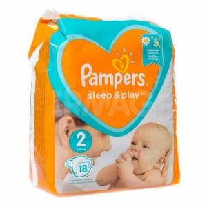 PAMPERS Подгузники Sleep & Play Mini Стандартная Упаковка 18