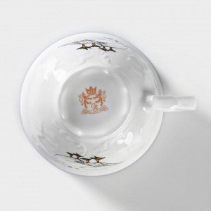 Чашка чайная Cmielow «Рококо. Гуси», 330 мл, фарфор, белая