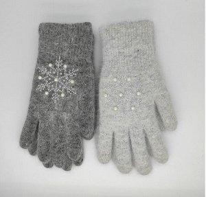 Перчатки женские из ангорки с меховым подкладом