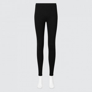 UNIQLO Heattech - очень теплые легинсы до щиколотки - 09 BLACK