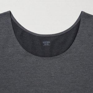 UNIQLO Heattech - очень теплая кофта с U-образным вырезом - 02 LIGHT GRAY