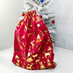 Мешочек бархатный для новогодних подарков 30*40см