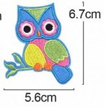 Нашивка-аппликация на клеевой основе &quot;Сова&quot;, 5,6*6,7 см
