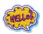Нашивка-аппликация на клеевой основе &quot;Hello!&quot;, 5,2*3,8 см
