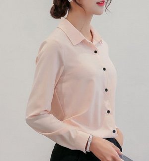 Рубашка Рубашка, оформленная длинными рукавами цвет: СВЕТЛО-РОЗОВЫЙ, полиэстер. Размер (обхват груди, длина рукава, длина изделия, см): S (92,55,63), M (96,56,64), L (100,57,65), XL (104,58,68), 2XL (