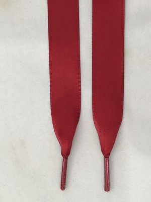 Шнурки-ленты атласные, длина 120 см, красный цвет