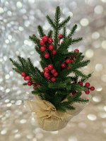 Елочка  с ягодами 33см