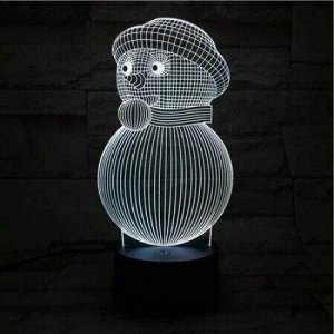 3D светильник Снеговик