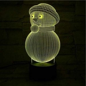 3D светильник Снеговик