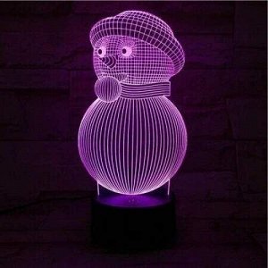 3D светильник Снеговик