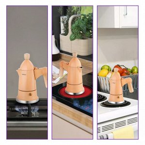 Кофеварка гейзерная КТ-7152-2 персиковый