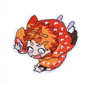 Нашивка-аппликация на клеевой основе "Demon Slayer: Kimetsu no Yaiba/Клинок, рассекающий демонов", 6,5*6,5 см