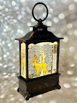 Фонарь декоративный LED с парящими блестками