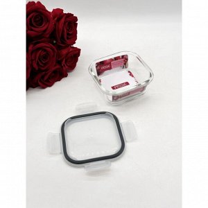 Стеклянный пищевой контейнер FESSLE, 520мл, 14.5*14.5*6.4 см