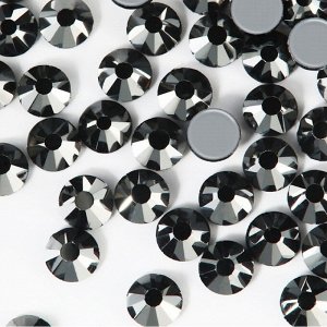 Стразы стекло Тёмное серебро Jet hematite SW (1440 шт) 1,3-1,5мм, ss3 031 ЭК