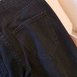 Женские джинсы с высокой талией, свободного кроя, темно-серый