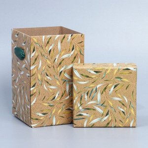 Коробка складная «Веточки», 10 х 18 см