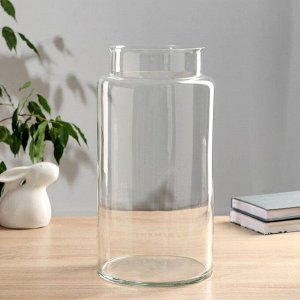 Ваза «Кассандра-5 Флорариум банка», d=15 см, h=36x18.5 см, толщина стекла 2.5 мм, прозрачная