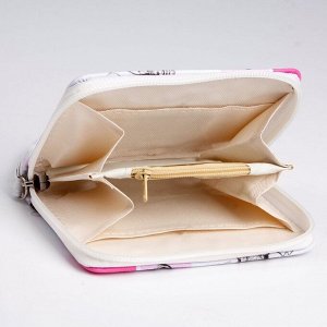 Кошелёк, 2 отдела на молнии, белый