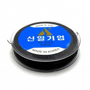 Нить-резинка (спандекс) SHIN IL CO. 0,4 мм, черная, длина 110 м. Цена за 1 шт.