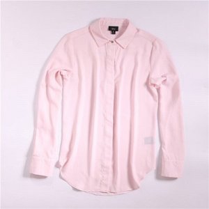 Рубашка Рубашка, оформленная длинными рукавами цвет: РОЗОВЫЙ, полиэстер. Размер (обхват груди, длина рукава, длина изделия, см): XS (96,58,60), S (102,62,59), M (104,63,61), L (110,63,61), XL (116,64,