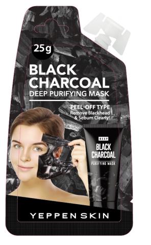 YEPPEN SKIN Глубоко очищающая угольная маска - пленка для лица для всех типов кожи 20г