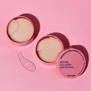 Патчи для век против морщин с пептидами, коллагеном и ретинолом Wrinkle Smoothing Gel Eye Patch (pink)