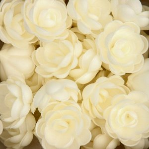 Вафельные розы большие, сложные, белые, 28 шт.