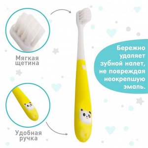 Детская зубная щетка с мягкой щетиной, нейлон, МИКС для девочки
