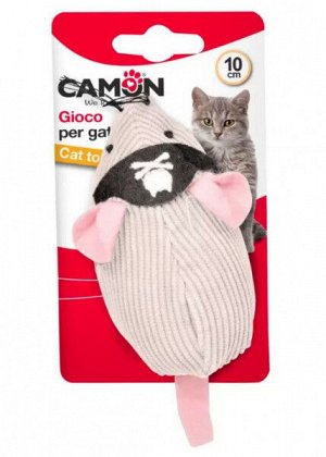 Игрушка для кошек Мышь-пират 10см серая Camon