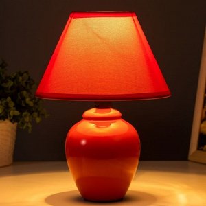 Лампа настольная "Азалия", 220V, красная RISALUX