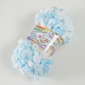 Плюшевая пряжа для вязания руками ALIZE, Puffy color, 100 % микрополиэстер, 9 м/100 г, (6051)