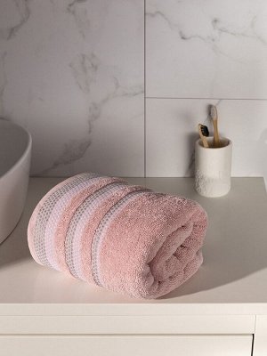 Полотенце махровое 70x140 розовый махровая ткань