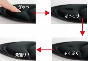 FUDO KAGAKU/ "Soft Fit" Мягкие анатом. стельки антибакт. д/спорт обуви черные 25-28см, Япония