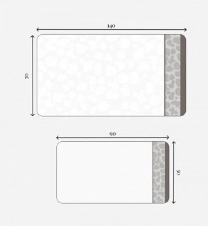 Набор банных махровых полотенец комплект из 2 штук цвет Айвори