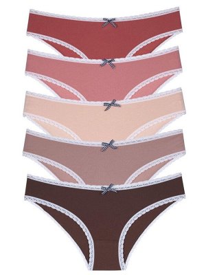 Женские трусы TOPANTY 1001-P1, BIKINI, 1 шт., КОРИЧНЕВЫЙ