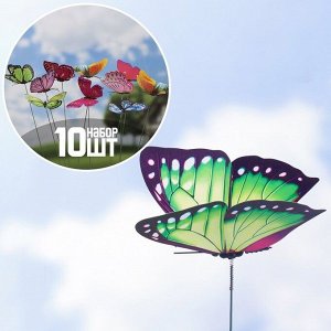 Штекер "Бабочка Дольче" 12*9см/30см, набор 10шт, в ассортименте