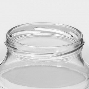 Набор стеклянных банок с крышкой для консервации, ТО-82 мм, 0,9 л, 6 шт