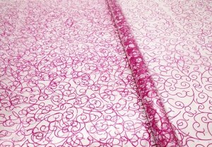 Пленка прозрачная с рисунком Гипсофила Вернисаж Ярко-Розовый-Белый 70см/200гр