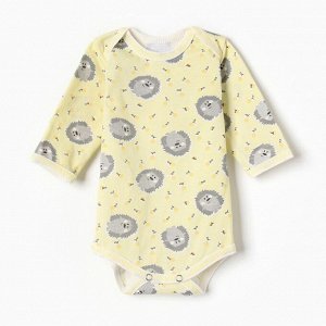 Боди Bloom Baby Ёжики с дл. рукавом, см, желтый