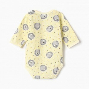 Боди Bloom Baby Ёжики с дл. рукавом, см, желтый